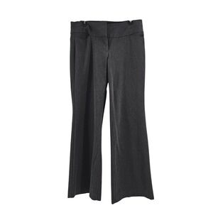 Express Editor Pants Womens Charcoal Gray Flared Pants Size 6S‎ Office Business